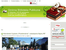 Tablet Screenshot of biblioteka.gminasedziejowice.eu